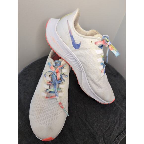 Nike Air zoom Pegasus 37 for white tye dye running shoes sz 10 - Picture 1 of 10